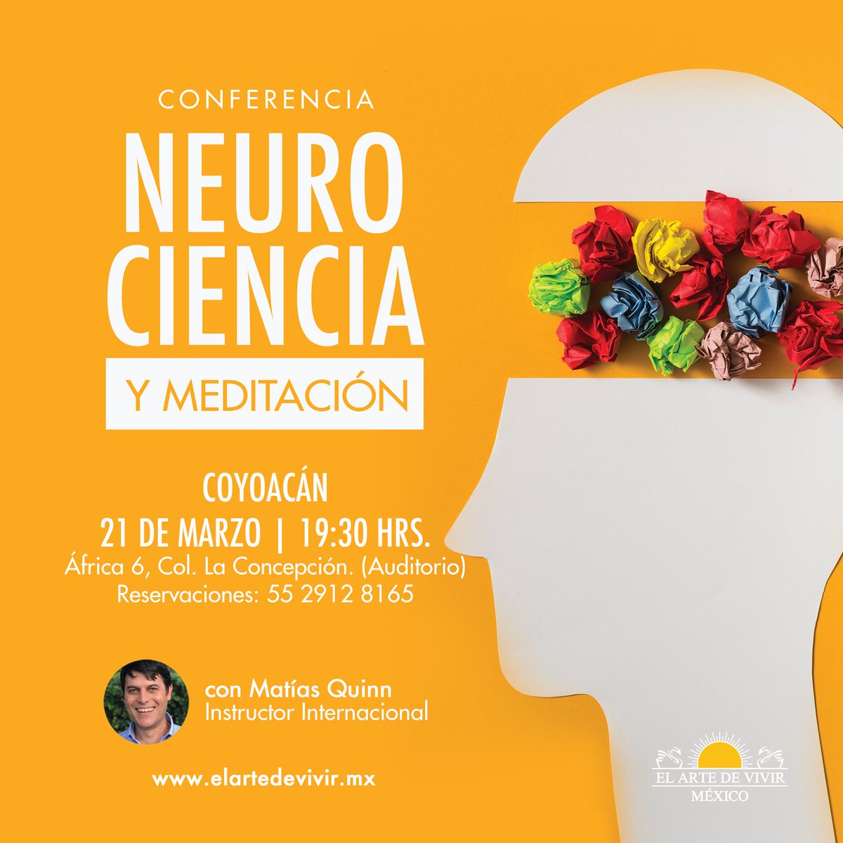 Te invitamos a vivenciar los poderes de la meditación en nuestras ondas cerebrales. 🙏 <a href="/matiasquinn/">Matias Quinn</a>, Instructor senior y biólogo, nos contará más acerca de los increíbles efectos de la meditación y hará una serie de ejemplos experimentales para demostrarlo. 🤯 

¡Imperdible!