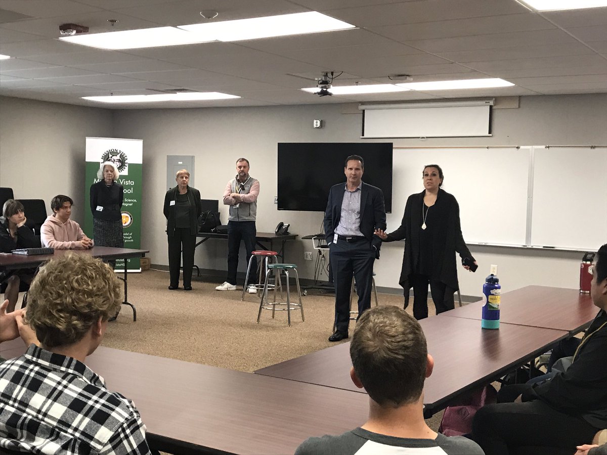 Thanks to @MVHS_Allard and <a href="/mattdoyle171/">Matt Doyle, Ed.D. </a> for organizing a panel of science researchers from UCSD to speak to my PLTW Biomedical Innovations students today.  They were so inspiring and offered great information and advice! <a href="/MissionVistaHS/">Mission Vista H.S.</a>