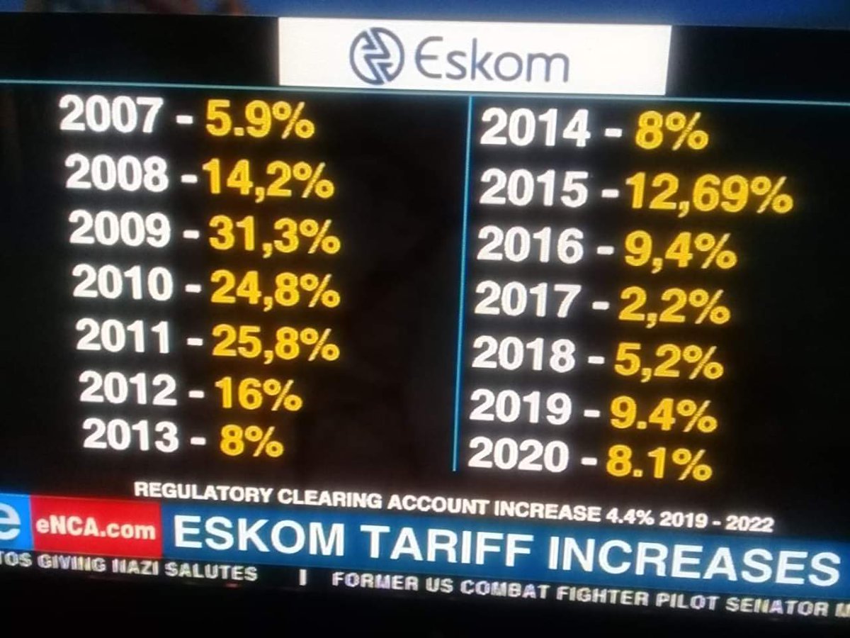 kmileham's tweet photo. Let this sink in a bit #NERSA #ESKOM https://t.co/tZueYKW6PC