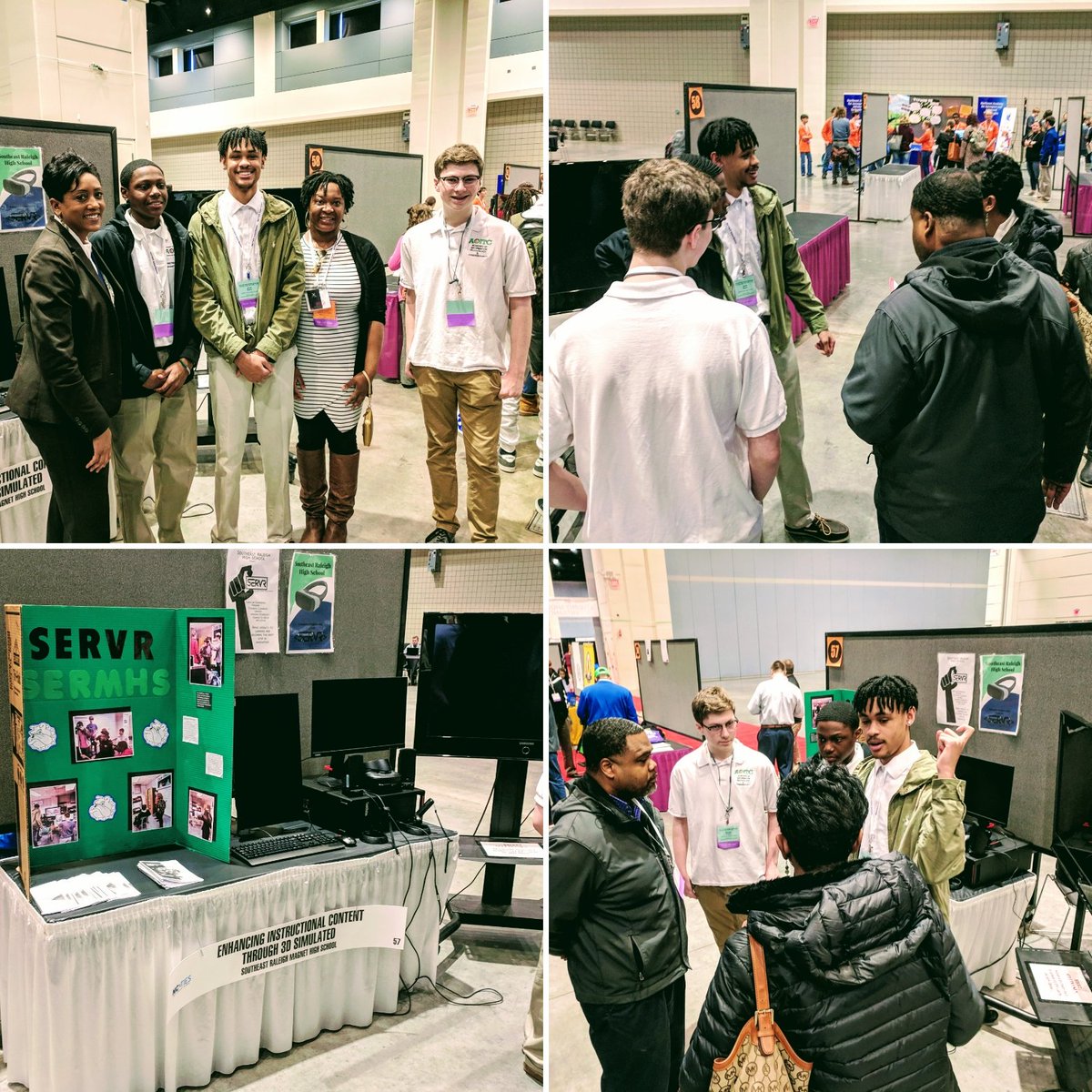 SRMHSpride's tweet photo. Huge shout out to Mrs. M Logan and Mr. Barnes for leading our awesome Bulldog Virtual Reality Team in the #NCTIES19 Student Showcase Presentations today. The students did a phenomenal job and we're full of #srmhspride Way to go Bulldogs! #srmhslearns https://t.co/cRSWifC0pP