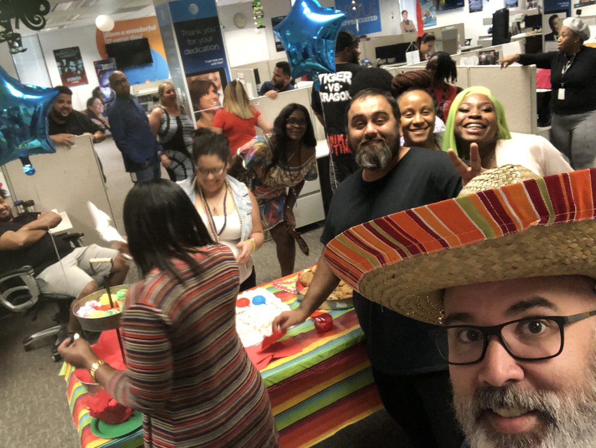 RickyPaulaJr's tweet photo. A pic with my Amazing Team Lead Squad!!! 
Pic with my #Miami7 rockstars! 
Pic with some of my new hire all-stars!
It’s Cake Time!! 
#BirthdaySurprise #BirthdayBomb #Miami7 #MyTeamRocks #TuggleNation #Fiesta https://t.co/RXUOEnDjoD