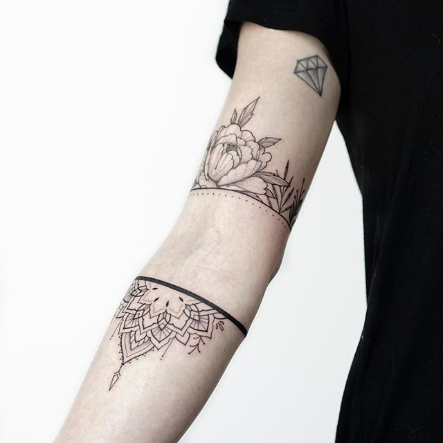 Floral/mandala Half forearm sleeve part one. Fineline tattoo style #tattoo # tattoos #tattooartist #femaletattooartist… | Instagram