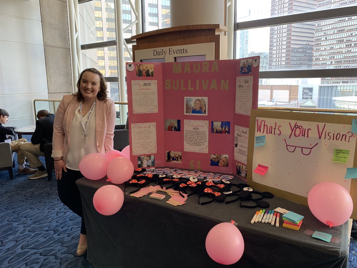 SelectSullivan's tweet image. Hey Mass DECA!! Maura is so excited to be a candidate for State Action Team 61 and welcomes you all to the conference this weekend. Please come by her booth to pick up your #mickey4maura ears! Remember to #selectsullivan #madecascdc19 #itsyourtime
