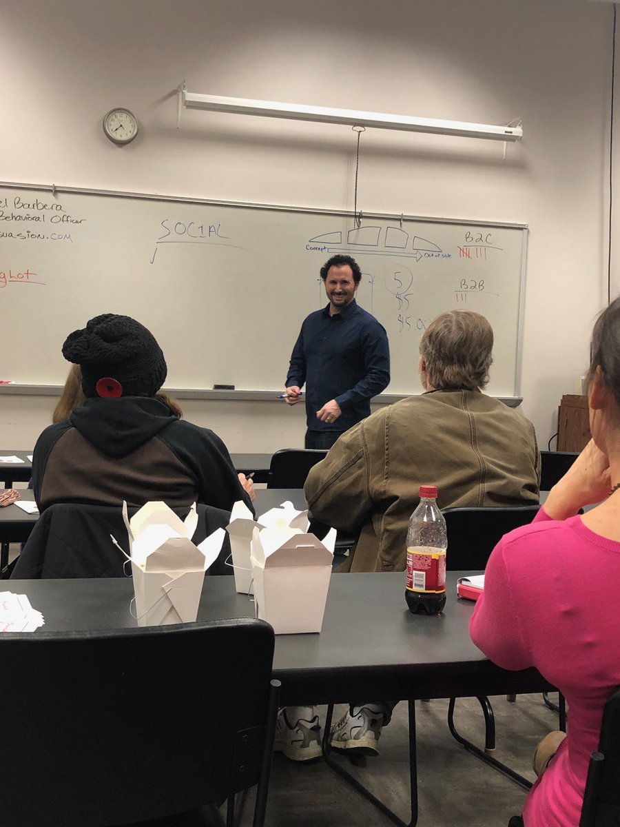 clicksuasion's tweet photo. Chief Behavioral Officer @mbarberausa teaches behavioral marketing at @SandhillsCC to local entrepreneurs. #whyweclick https://t.co/J9dvjQ7fPf