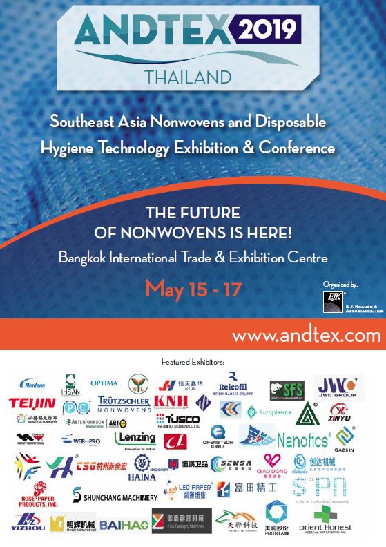 EJ_Krause's tweet image. Be a part of the largest International Nonwovens Expo in Southeast Asia! Demand in the region is high and this growing sector is ripe for development. Join us in Bangkok May 15-17! andtex.com  #nonwovens #engineeredmaterials