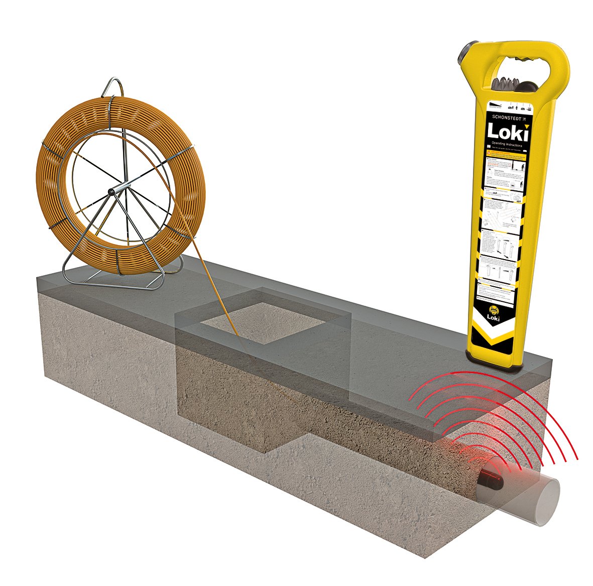 Schonstedt's tweet photo. #Loki, #Schonstedt's newest multi-frequency pipe &amp; cable locator, is sweeping the locating world! Dual Mode simultaneously searches for transmitter &amp; power signals. #ShallowAlert warns the operator of shallow cables. Learn more here: https://t.co/vUBqOsqstW   #finditunderground https://t.co/I1Ttq2Mo5L