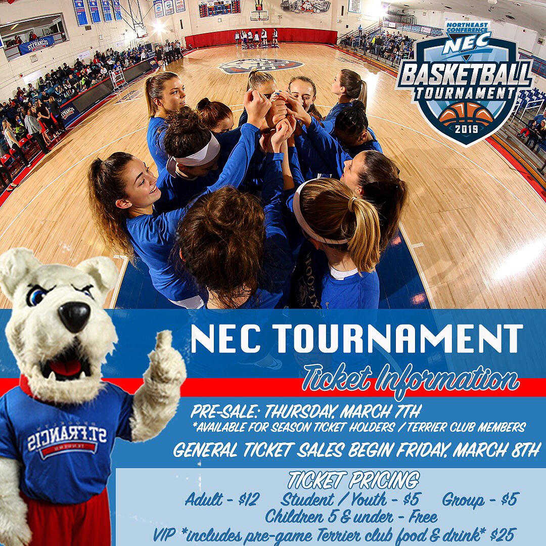 SFBKTerriers's tweet photo. Itβs almost @NECsports @SFBK_WBB playoff time! Monday nights quarterfinal tickets are available for Terrier Club Members today. Tickets for the general public will be released on https://t.co/5zPeMwQkxP tomorrow morning. For info call 718-489-5490. #packthepope #brooklyntough https://t.co/wMjqz7cUUr