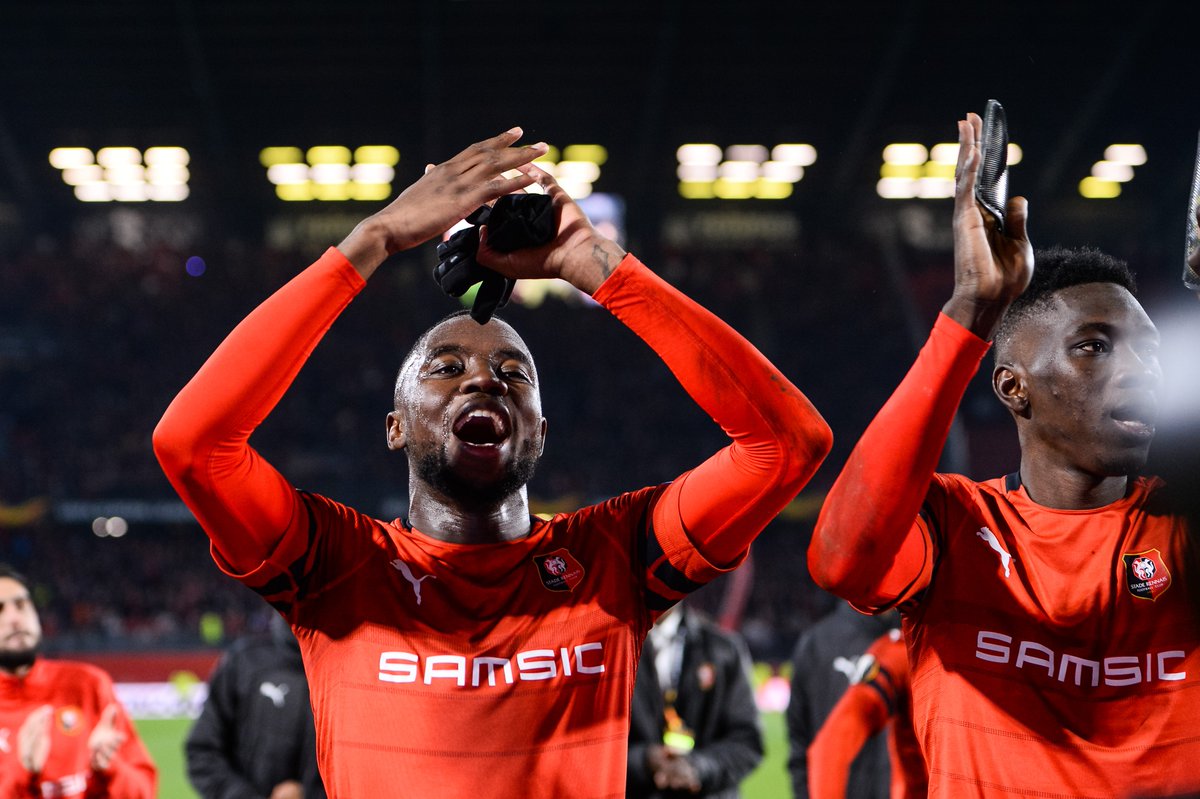 EuropaLeague's tweet photo. What a night for Rennes! 👏😝

#UEL https://t.co/BLQk7LOngN
