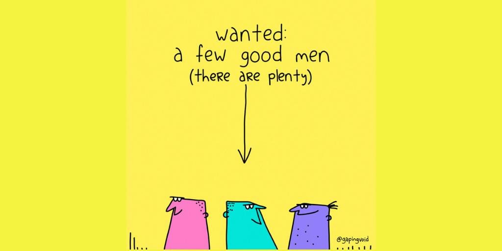 Wanted: A few good men. (there are plenty)  #HERWorld19 #BalanceforBetter