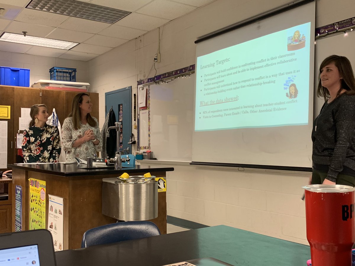 PETeacherMrsK's tweet photo. Meeting on how to resolve conflicts in a positive way @WeAreSMSpartans #SpartanPride with @MsStaffordSMS @MrsHawkinsSMS @Gintje77 thank you ladies!! https://t.co/bD0s2AWEyj