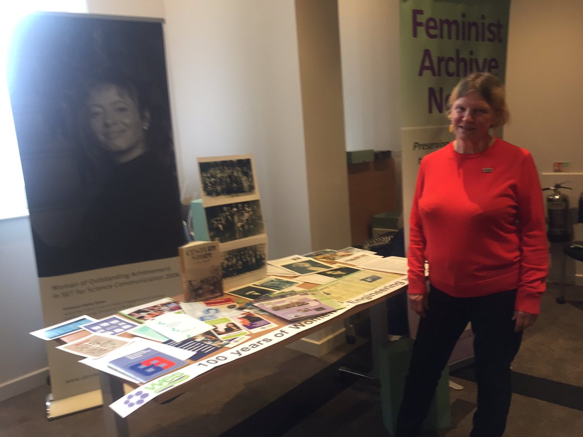 lindabroughton's tweet photo. My friend @spikeylynette speaking at the Feminist Archive Network  exhibition celebrating international Women’s day and 100 years of the Women’s Engineering Society https://t.co/GZ8Sgiqmck