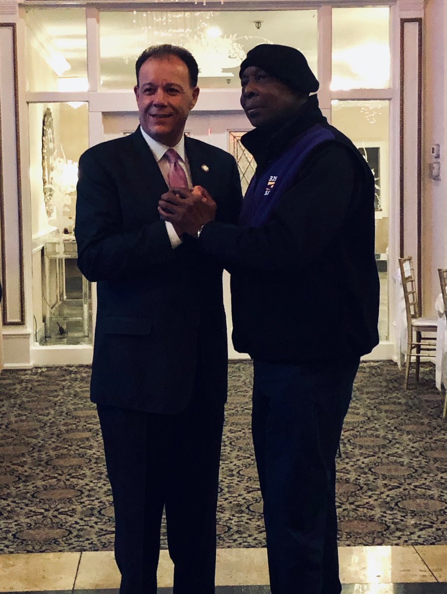 32BJSEIU's tweet photo. NYC Council Member @MarkGjonajNY stopped by our bargaining session today to stand with hardworking 32BJ Bronx Residential workers as they negotiate a new contract. Thanks for the support! #buildingfamiliesNYC https://t.co/YWZmOPNBRf