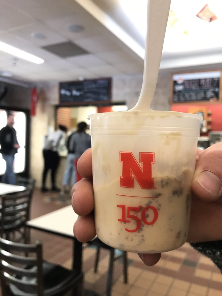 UNL_CASNR's tweet photo. It’s always an ice cream day in CASNR, especially during #CASNRWeek! Students, faculty and staff are welcome to stop by the Dairy Store for a FREE scoop in a commemorative #N150 cup from 2 - 5 p.m. 🍦 https://t.co/QFh1x0YlBO