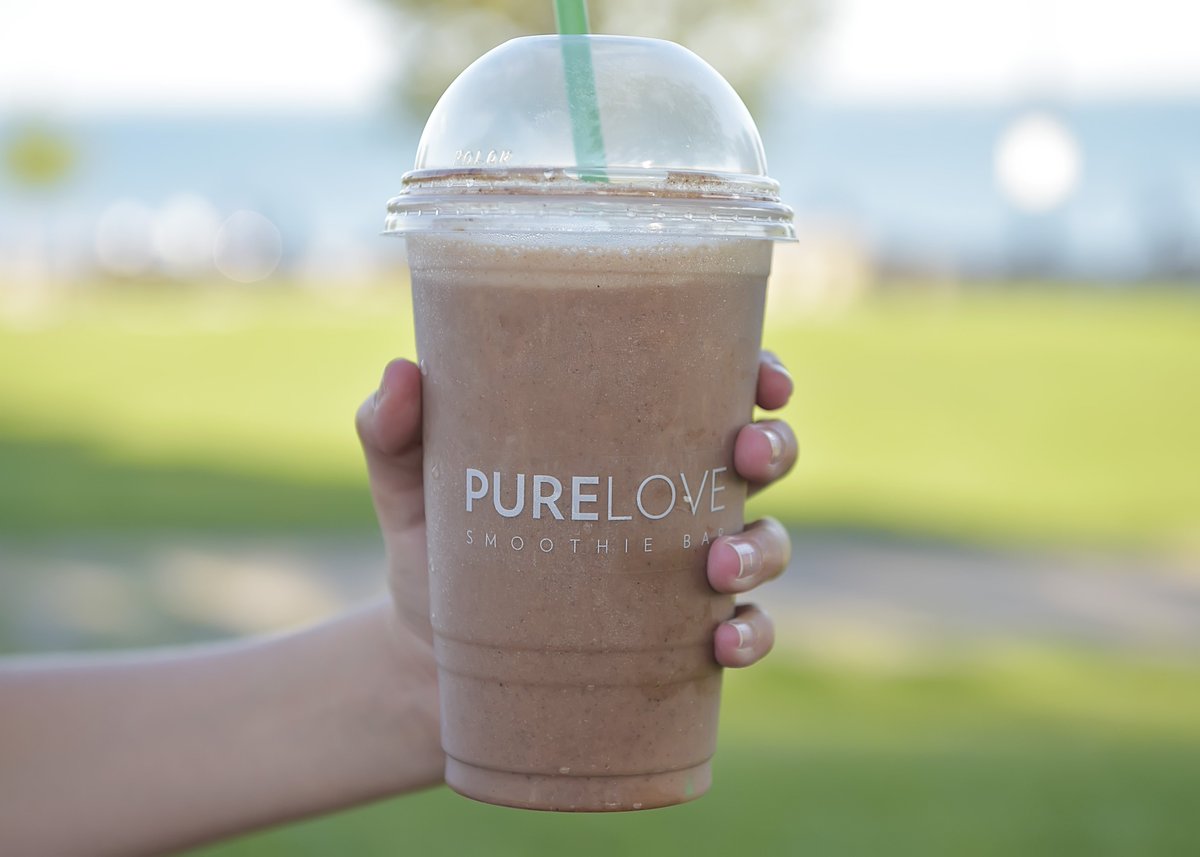 Wake up Smoothie: A unique blend of organic coffee, banana, almond milk, almond butter, cacao powder, dates and sea salt. Energizing, filling and extremely delicious!