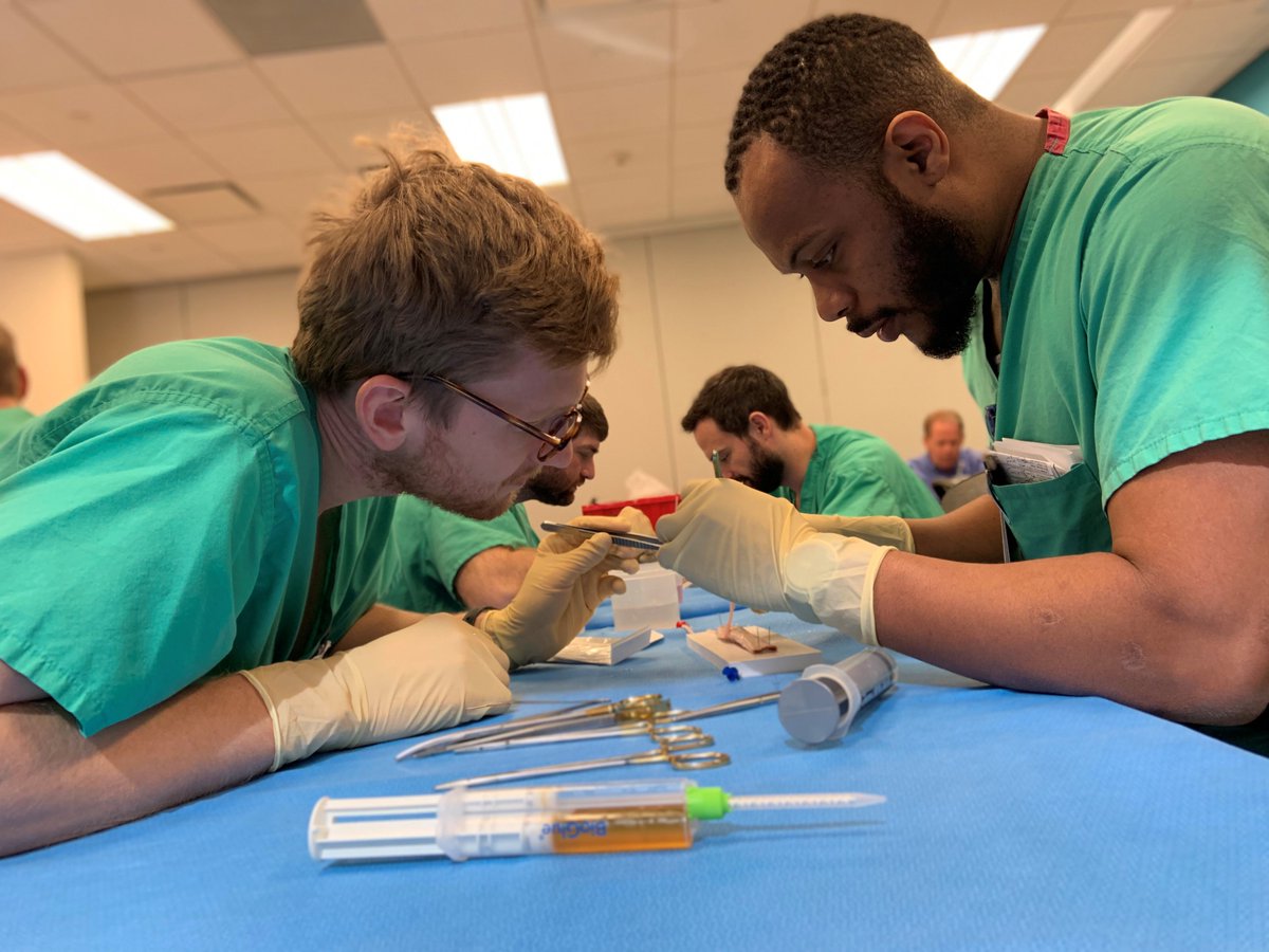 PH_Surgery's tweet photo. Today, our General Surgery residents learned about vascular anastomosis techniques from #vascular Attending, Dr. Joseph Blas, and Fellow, Dr. Andrew Sticco. #SkillsLab #SurgEd #SurgeryResidents #PracticeMakesPerfect https://t.co/GEVNFMYzZa