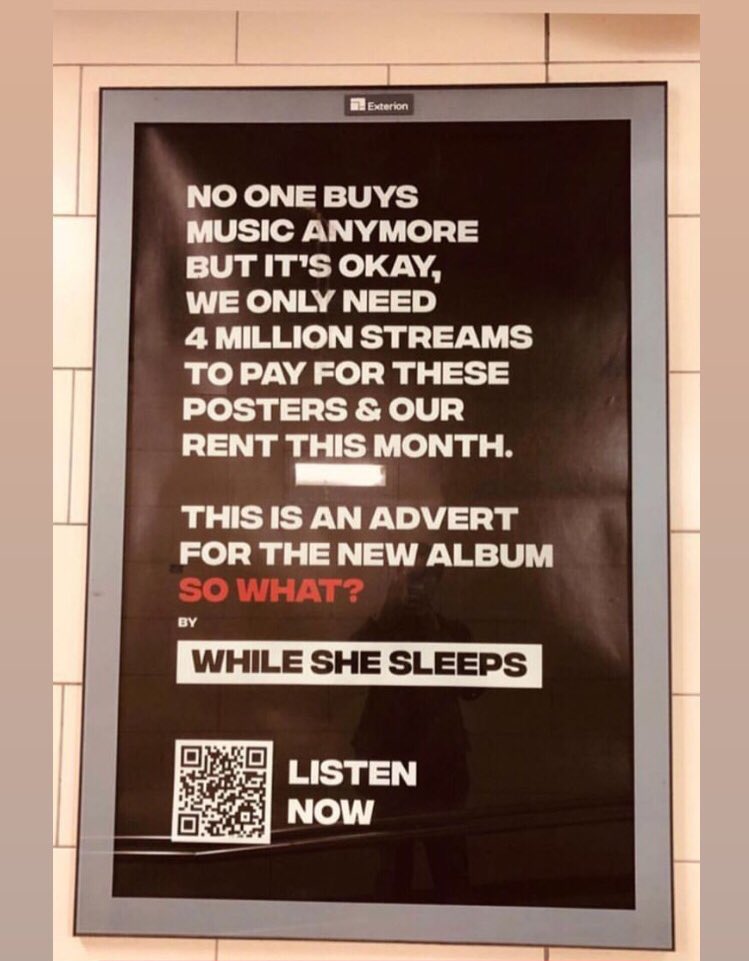 lonelythebrave's tweet photo. Advert of the millennium @whileshesleeps https://t.co/IxxF52S1yB