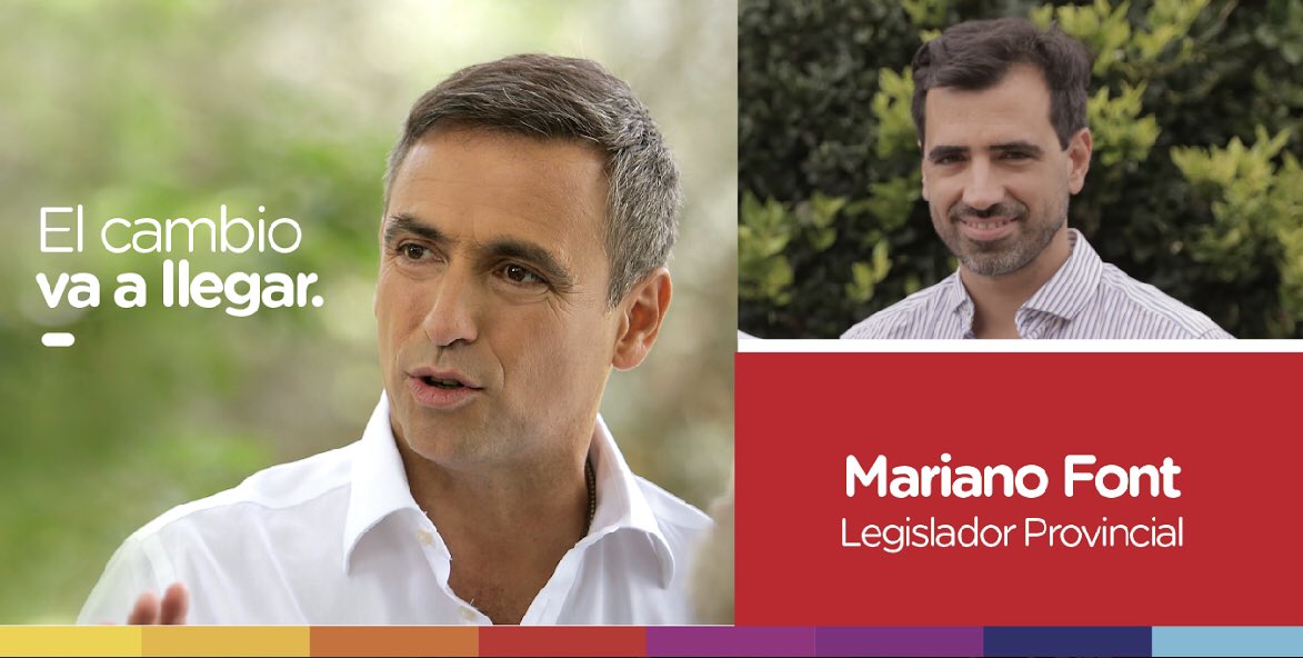 MarianoFont's tweet photo. Tengo la satisfacción de acompañar a @ramonjmestre como candidato a legislador por la Capital. Vamos a trabajar con las mejores propuestas para dar el cambio que la Provincia necesita. Tenemos un objetivo: poner a Córdoba en el lugar que se merece. #LlegaElCambio ¡Vamos! 💪 https://t.co/XjUejB55KC