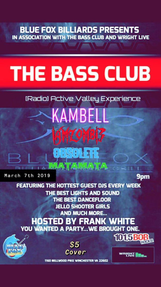 BlueFoxVA's tweet photo. Tonight at blue fox billiards!!! 
These bad boys are in town and cranking out the hottest dance music! 
Thursday nights are not only thirsty but quickly becoming the new "big city EDM night in a small town!" 
Show up early! Music starts at 9pm! $5 cover! #EDM #bluefoxva https://t.co/xTiq9QPHEt