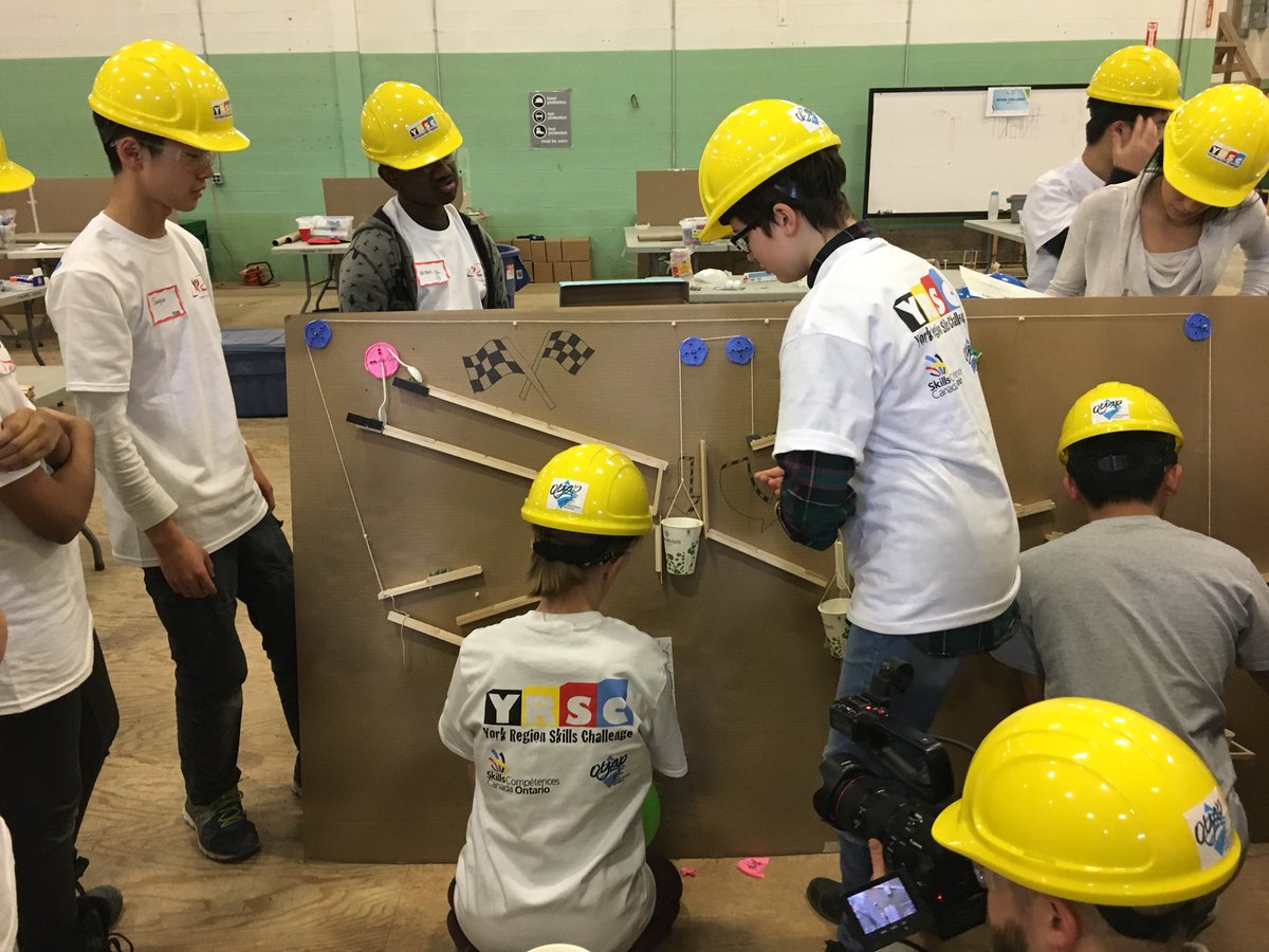 RHHSshowcase's tweet photo. Congratulations to all the grade 9 STEAM students that represented @RHHS_YRDSB at the @yrdsb_skills Design Challenge at the College of Carpenters and Allied Trades today, especially Julie, Lizzie, Jerry and Suyu who won GOLD. 👏🏅🏆@TeamRhhs https://t.co/KjZMmaQnJS