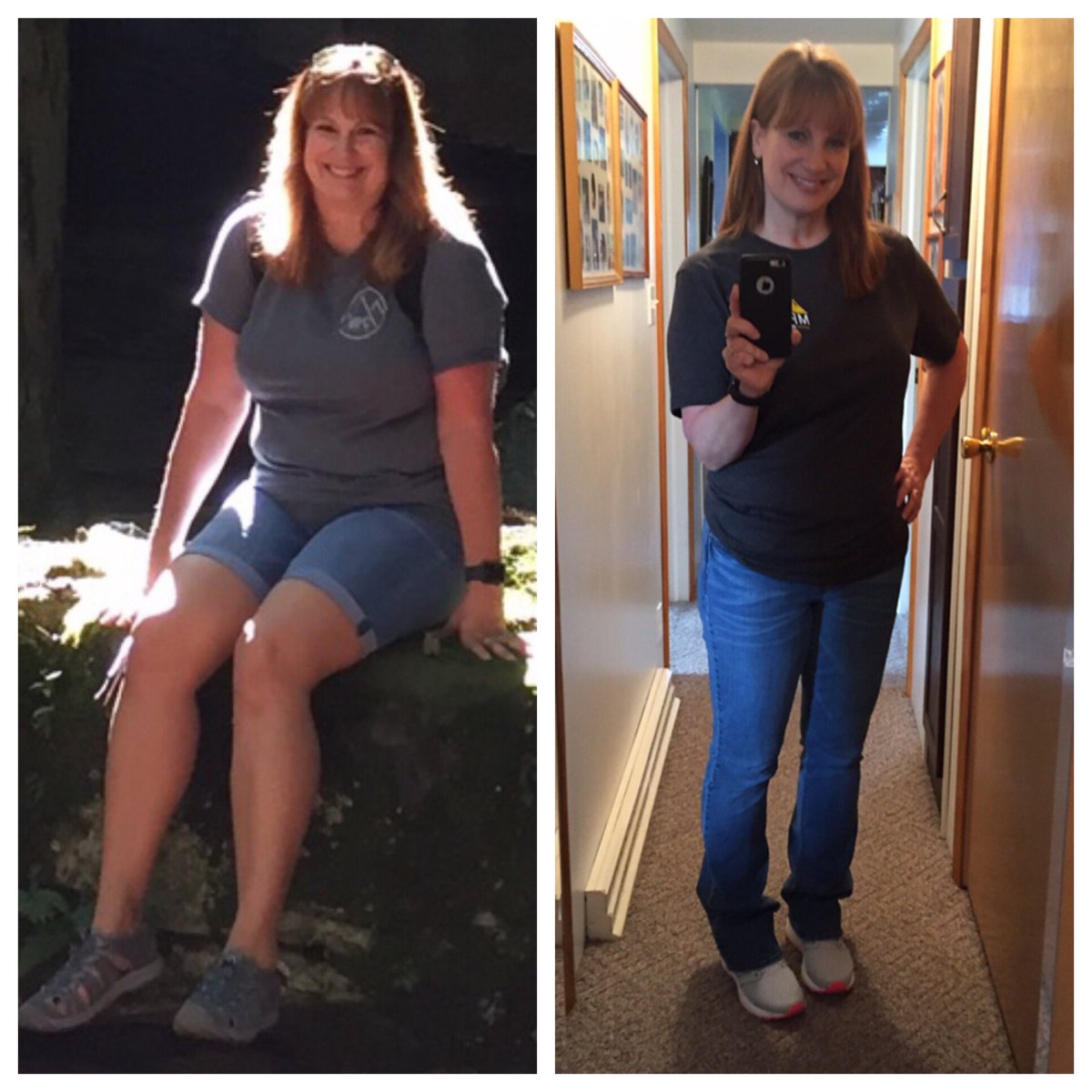 **I know it’s not Tuesday anymore but if I wait until it is, I’ll chicken out and not post this.** ...So here’s my #TransformationTHURSDAY instead. 🤷🏻‍♀️🤪 Thank you #MPC for the tools to change my life for the better! ❤️#Peakerforlife @SamHeughan @MyPeakChallenge