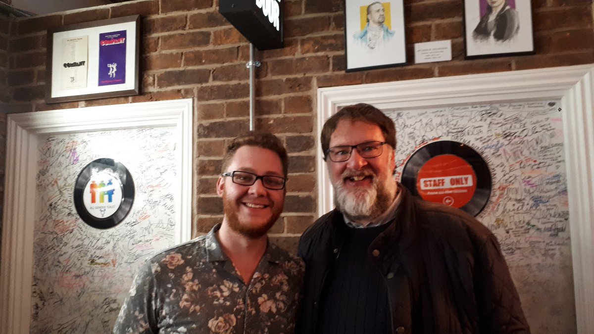RevWhoGuest's tweet photo. Mad lunchtime dash to catch @Catmillsom @thetheatrecafe talking about her one woman play @FromAfarPlay as part of the @VAULTFestival and delighted to meet its writer @davidjcoverdale. Still a few tickets left for final performances Fri/Sat eves. https://t.co/pwbH3OZ3eU