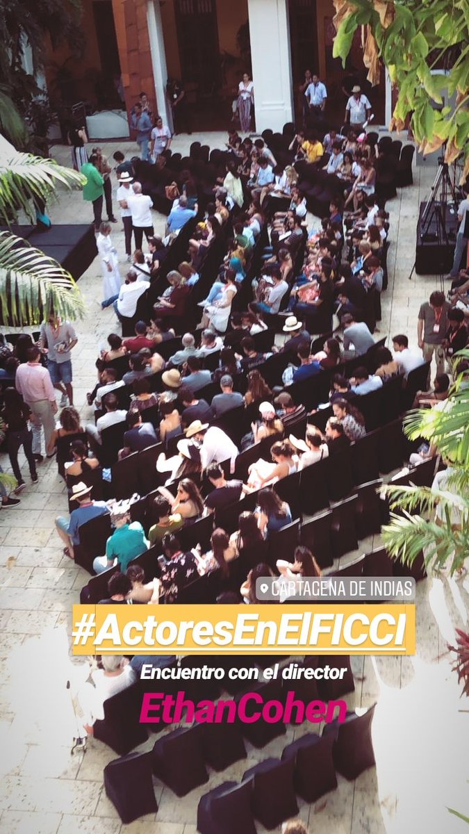 actoresACA's tweet photo. #ActoresEnElFICCI ¡EMPEZÓ! Estamos acá en el primer encuentro con el director e invitado especial al @_FICCI_ #EthanCohen 💪📽💛 https://t.co/9OD73TPZPz