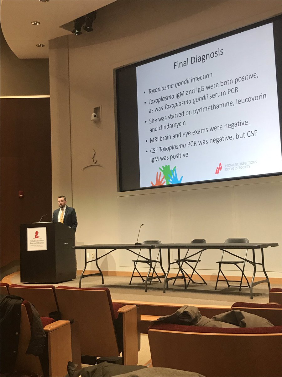 .<a href="/kpocallaghan/">Kevin O'Callaghan</a> presenting an interesting case on Toxoplasma gondii <a href="/CHOP_ID/">CHOP Infectious Diseases</a> <a href="/PIDSociety/">PIDS</a> <a href="/CHOP_CPCE/">CHOP_CPCE</a> #PIDSatStJude