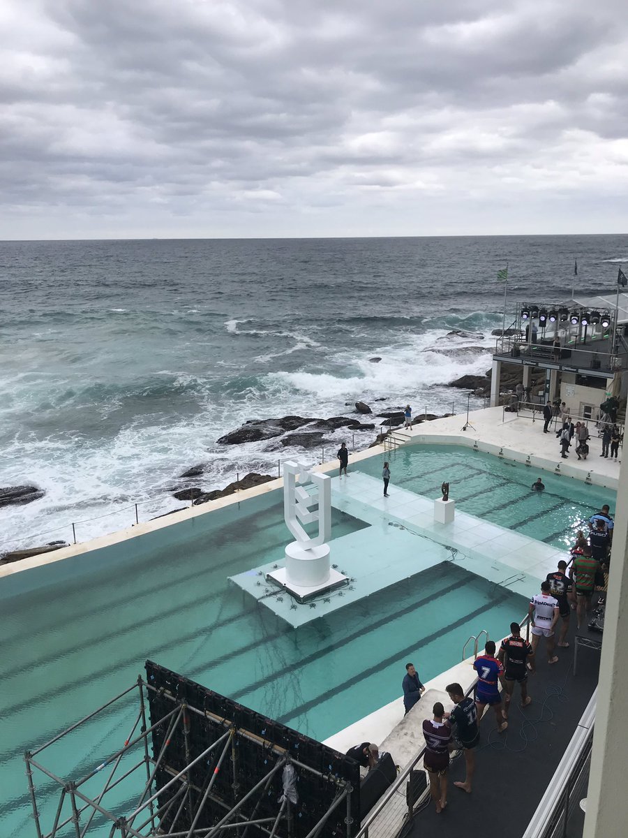 toddyhewitt's tweet photo. What a way to launch the NRL season! Iconic Bondi Icebergs hosted the official launch and it didn’t disappoint #NRL #NewEra #SportsBiz https://t.co/4c1cK2q459