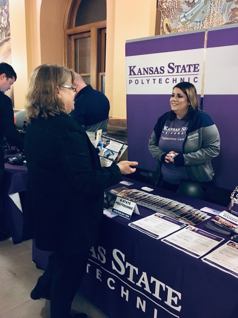 KSU_Salina's tweet photo. K-State Polytechnic proudly promoted aviation in the Capitol city today as one of five diamond level sponsors, as well as being among 50 exhibitors. Today was the most successful Aviation Day in the Capitol yet!
#kstatepolytechic #experiencematters #aviationday #kstateaviation https://t.co/YVUvPv4wpn