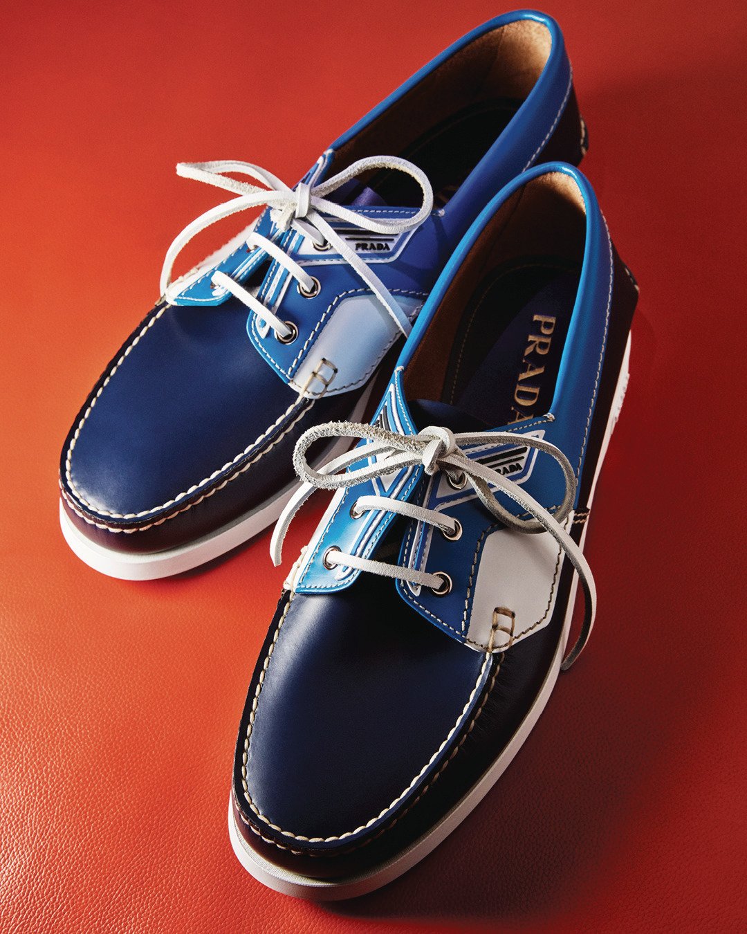 important Historian Monarchy PRADA on Twitter: "“I am seeing and always being seen.” #Prada brushed  leather boat shoes in sky and navy. Discover #PradaSS19 at  https://t.co/KAMS3vBPm3. #PradaDoubleExposure https://t.co/12iWwPvOuM" /  Twitter
