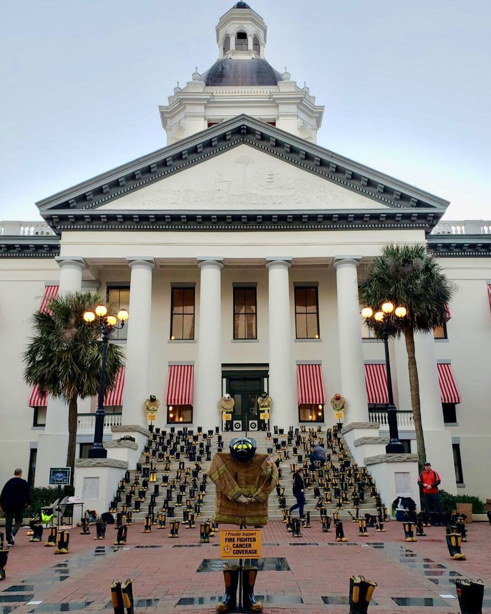 The time to support Florida Firefighters battling cancer is now. Every pair of boots represents a firefighter who lost his or her life to cancer #Local1403 #firefightercancercoverage #firefightercancer #support