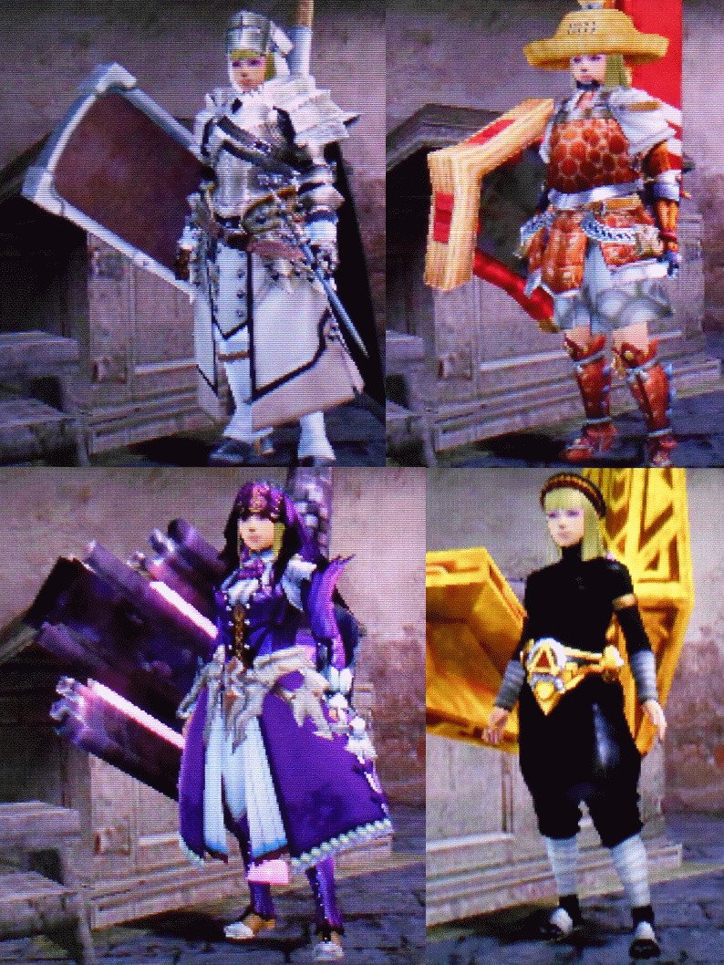 Twitter 上的 盾丸 記録用にマイセットの見た目装備貼っておきます Mhxx 防具合成 見た目装備 T Co Ljbhdldwbl Twitter