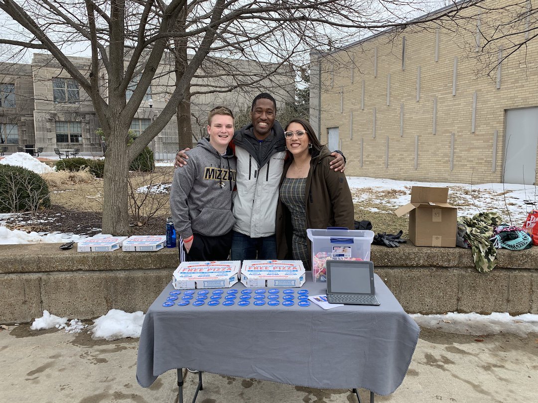 Voting has been extended for another 24 hours!  If you haven't voted yet, make sure to visit vote.missouri.edu. We'll be in Speaker's Circle until 5pm, come get some free pizza!