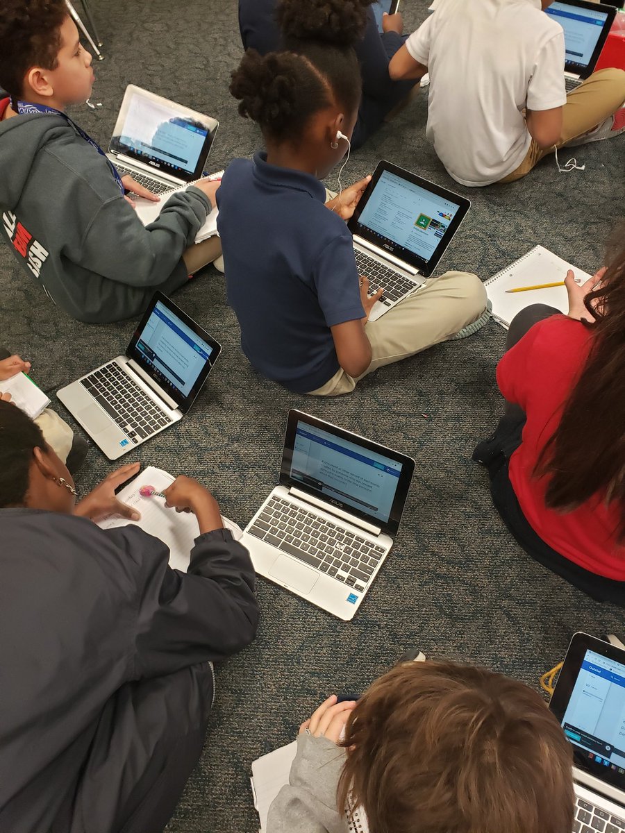 HollyK_EdTech's tweet photo. I forgot to post a picture of Landry's internet researchers! Whoops! Here they are exploring extreme weather topics online for Digital Learning Day. 😁😁😁 #dlday19 #dldaycfb #landrystrong https://t.co/rW1KCxLrzw