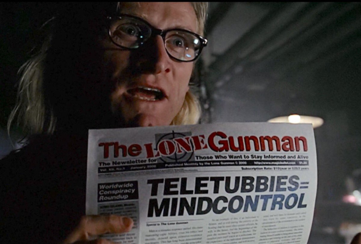 JennXPhile's tweet photo. The Lone Gunmen knew what was up back in the day. (Happy first anniversary to #XFFamiliar!) 😁 https://t.co/r6ZZVyw44x
