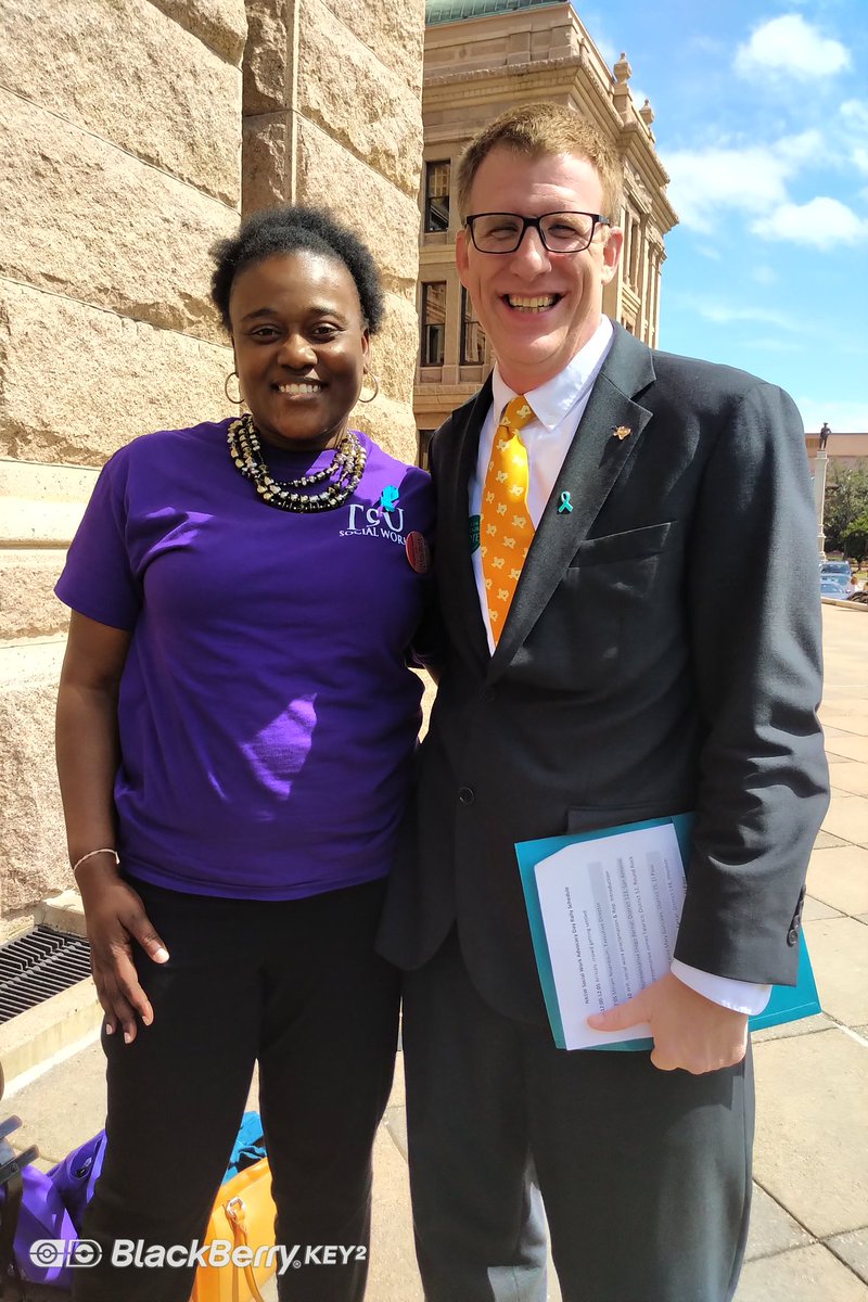 realsocialwork's tweet photo. @TarletonSOCW BSW alumni Lindsey and Abby are now MSW students. Abby is at UNT-TWU and Lindsey is at TCU. Also saw @nasw Texas @willfrancis my good friend @drHammsj @DrNJonesTSU #SWAD2019 https://t.co/rW4IVlAWFj