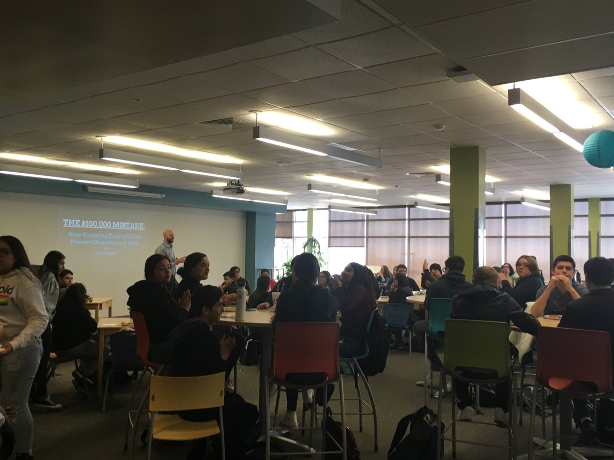 Full house at SHS's Career Talk Brown Bag today. Falcon Tech's own Eric Berngen sharing his passion, experience, and honest advice: "Do what you love."<a href="/eberngen/">Ed Berngen</a> <a href="/citizenIBM/">I'm pathak</a> @PTECHNETWORK <a href="/SHS_Principal/">Dr. Edward Kosek</a> <a href="/SkylineSTEM_VPA/">Skyline STEM Academy</a> <a href="/SVVSDPartners/">Community Strong</a>