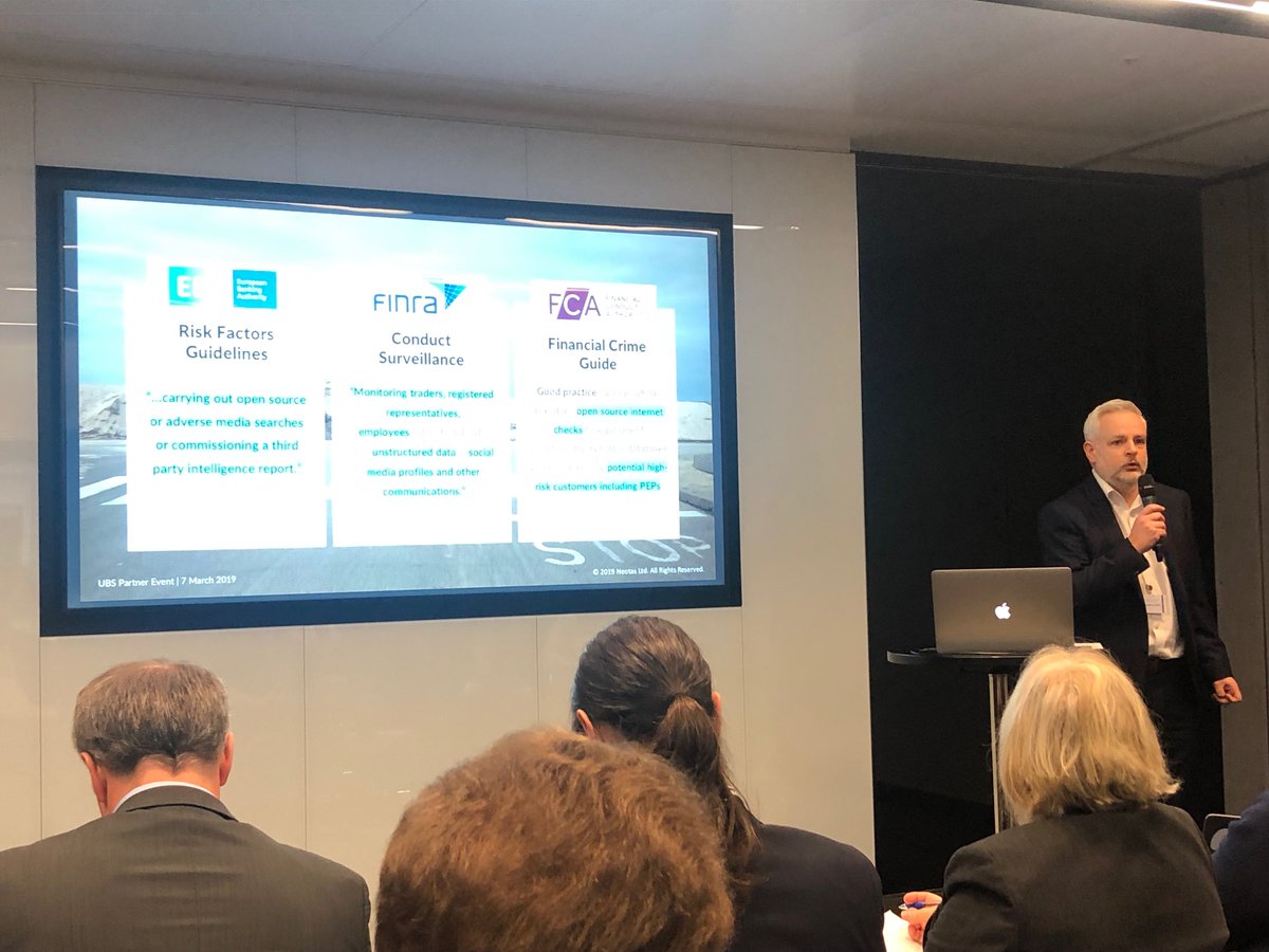 NeotasLtd's tweet photo. This afternoon’s event at UBS provided a great opportunity to showcase why Neotas exists and why what we do is so unique! A huge thank you for hosting us 👍 #UBSInnovation #FinTechLabLDN #Innovation #DueDiligence #RegTech @FinTechLabLDN https://t.co/KVQZjNSa8T