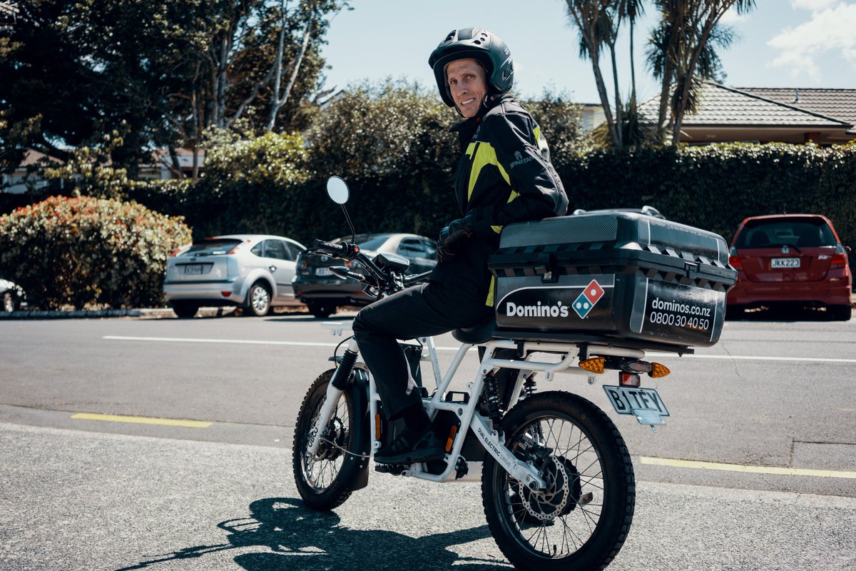 A big thanks to EV Talk for the latest feature on our fleet trial with <a href="/dominos_NZ/">Domino's New Zealand</a>. Domino’s NZ general manager Cameron Toomey says. “So far our delivery team are loving the bikes and they’ve exceeded our expectations.” evtalk.co.nz/electric-motor…
