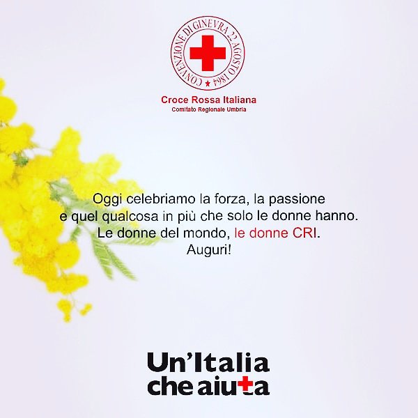 criumbria's tweet photo. #8Marzo #Festadelladonna #Unitaliacheaiuta #Personeinprimapersona @crocerossa https://t.co/eMnCM5ZeGZ