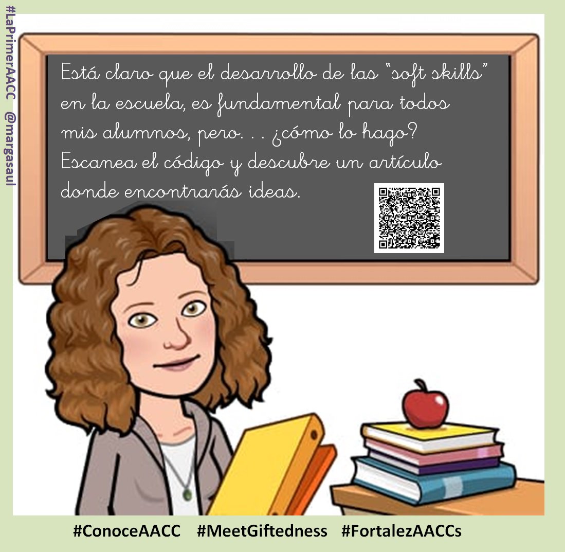 margasaul's tweet photo. @Xifo_x @PaulaFdezH @aacclarebelion @colesafamadrid @ColegioArtica @dichosaescuela @EscuelaIdeo @escacyl @Educadores_ @ADocenteRevista @docenciayformac @elpaiseducacion @drspfeiffer @jtoufi Una vez tenemos claro que queremos desarrollar estas destrezas en la escuela, hay que pasar a la acción. Hay muchas ideas que nos pueden ayudar a conseguir esto.
#ConoceAACC #MeetGiftedness #LaPrimerAACC #FortalezAACCs @jtoufi https://t.co/VJhUV7mjxk https://t.co/kPvwmgXQDE