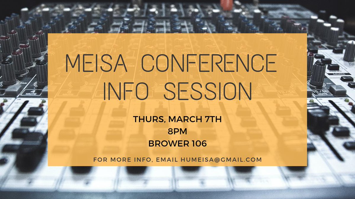humeisa's tweet photo. Come on out and help us turn it up a notch!! #musicbusiness #hofstrauniversity https://t.co/wDMvf5jgMC