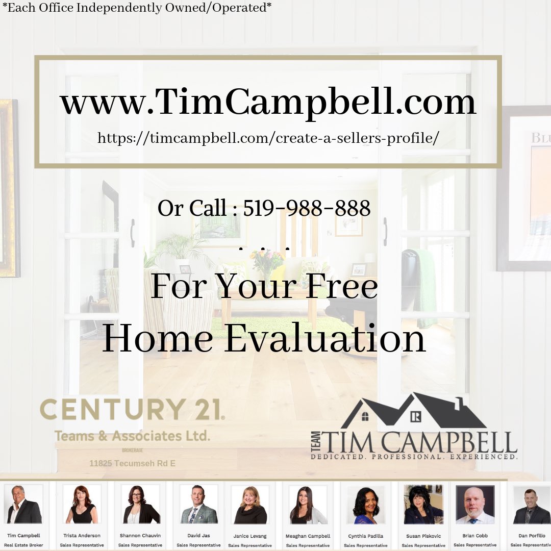 Visit timcampbell.com/create-a-selle… for your free home evaluation, or call us at (519)-988-8888!