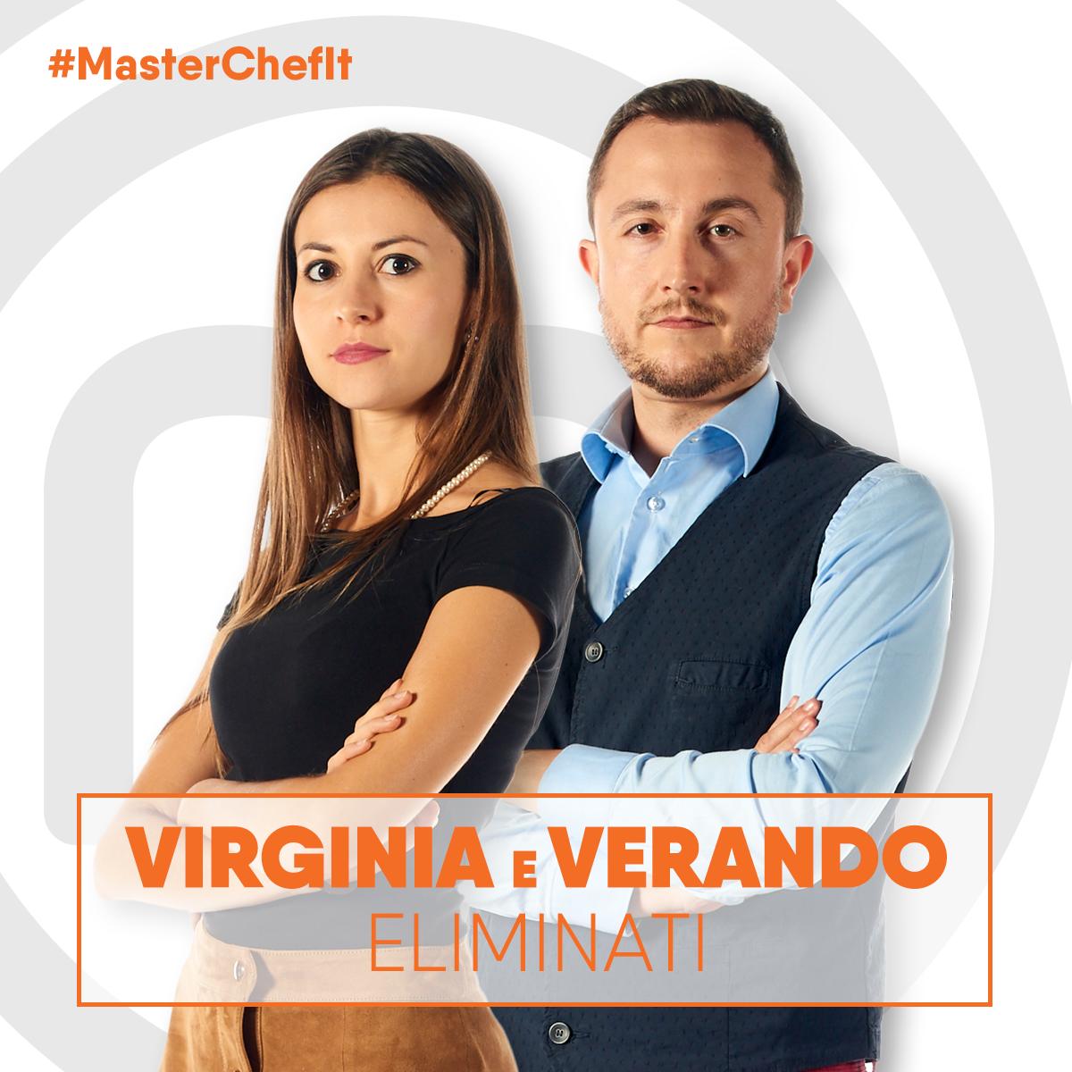 MasterChef_it's tweet photo. Per #Verando e #Virginia è tempo di abbandonare il grembiule di #MasterChefIt. 👋
Il percorso nella nostra cucina deve interrompersi, ma avranno di sicuro il fegato per realizzare i propri sogni! 💪👍 https://t.co/Ujt5hno4EZ