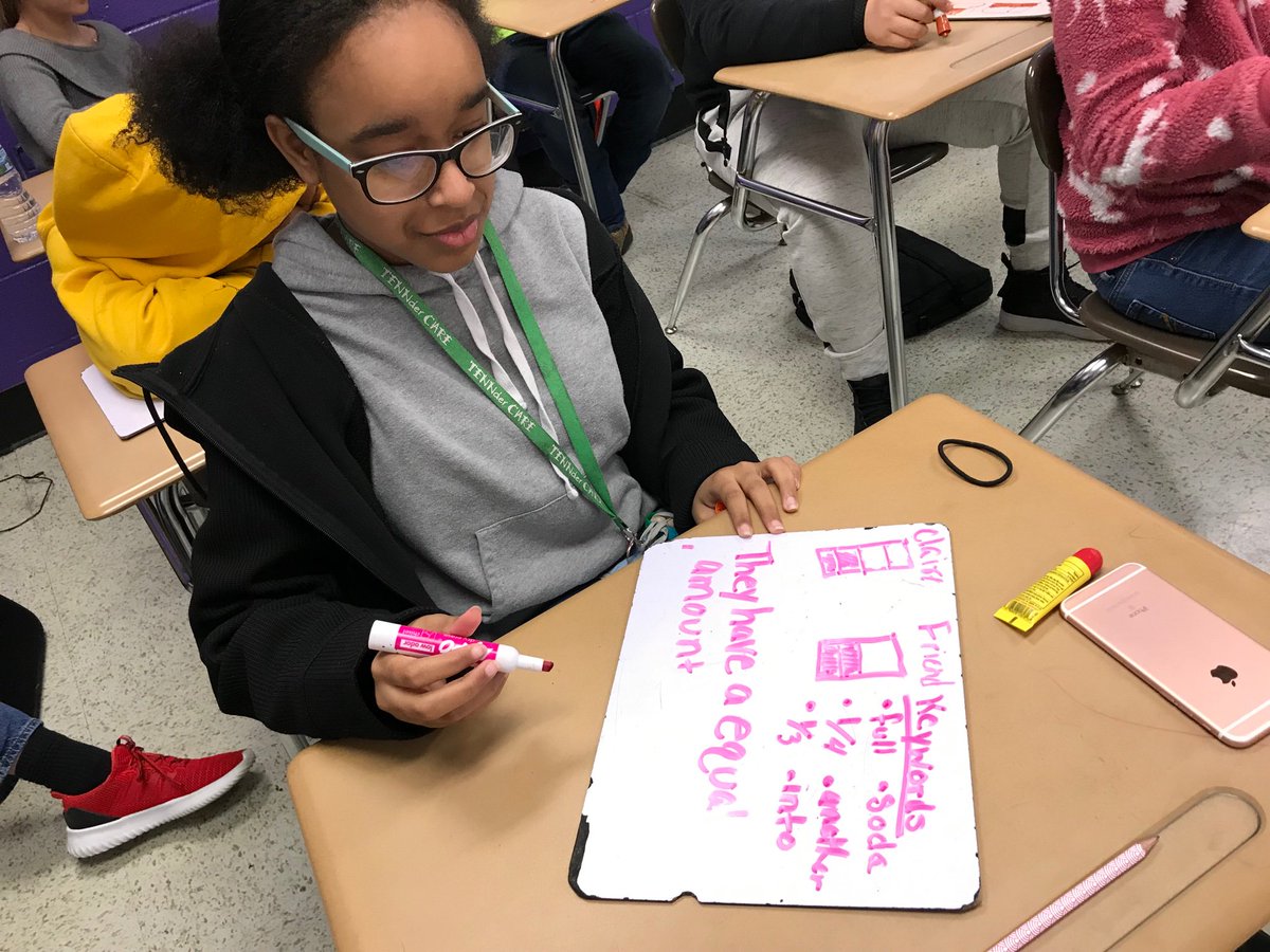 MrsEdmondsMath's tweet photo. Today Mrs. Farrell helped her 7th graders think about word problems and saw how they handled this shepherd question! #WMSsuccess @WMStigers @akmebe https://t.co/x6uqK5707Z