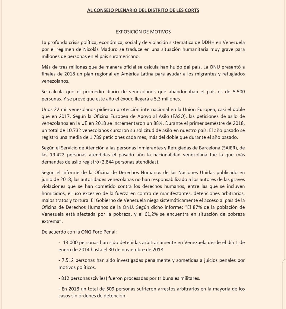 ReinaSonia's tweet photo. 🏛 Ayer, en el Pleno y a instancias de @CsLesCorts, se dió lectura a la Declaración Institucional de condena al régimen de Maduro, pese a ERC, CUP y BeC
✅ La defensa de la Libertad y los Derechos Humanos nos compete a todos, sea donde sea
#VenezuelaLibre #VamosBien https://t.co/xarzp84eP5
