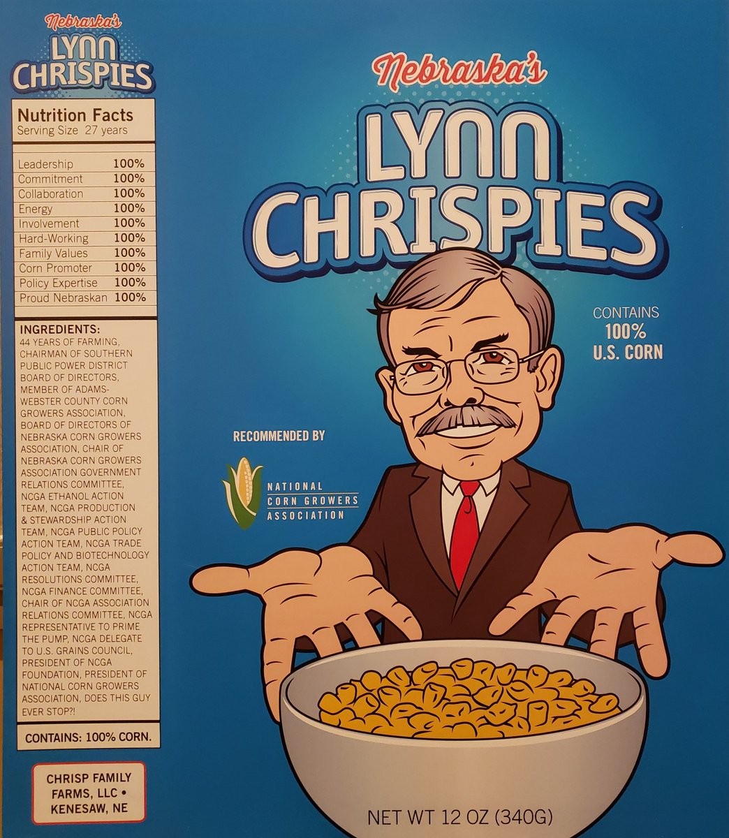 S_Buchta's tweet photo. Ran into @NationalCorn President Chrisp, this time in his home state of Nebraska. Their corn makes it's way up to Canada🇨🇦 in ethanol, corn flakes and #Doritos. #USMCA will maintain and strengthen such strong trade ties. #Commodity19 #AgPartners #CanadaInNE https://t.co/qYXNkDLEjB