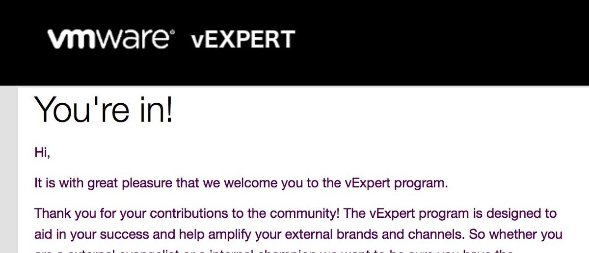 Quando um e-mail faz o seu dia virar 180! Muito feliz e honrada de fazer parte  dessa comunidade! #vExpert