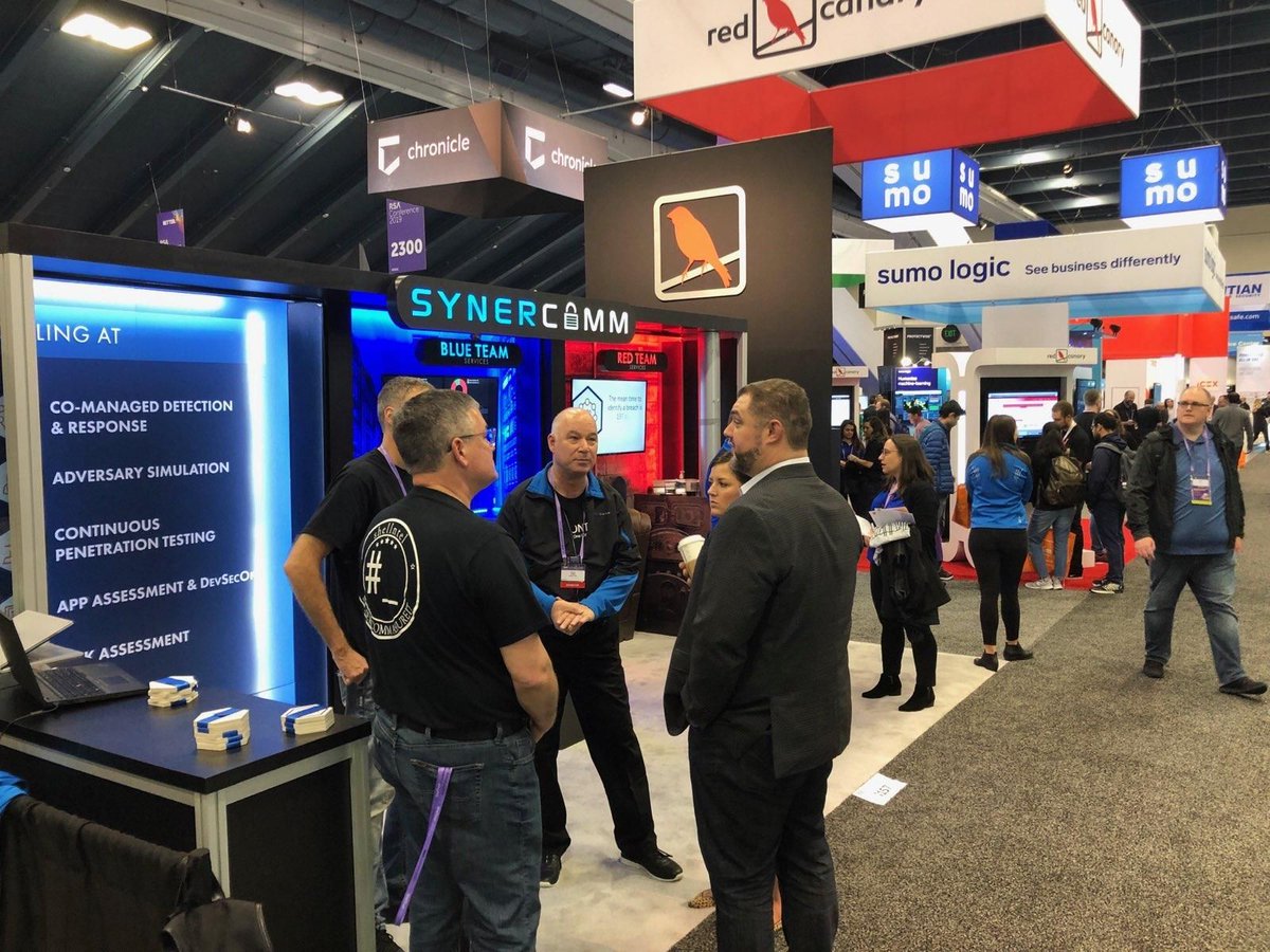 SynerComm's tweet image. Final day of the RSA Conference Expo in San Francisco. Stop by booth #2157, grab some swag and talk with our IT Security experts and find out what SynerComm is all about. #RSAC #shellntel #synercomm