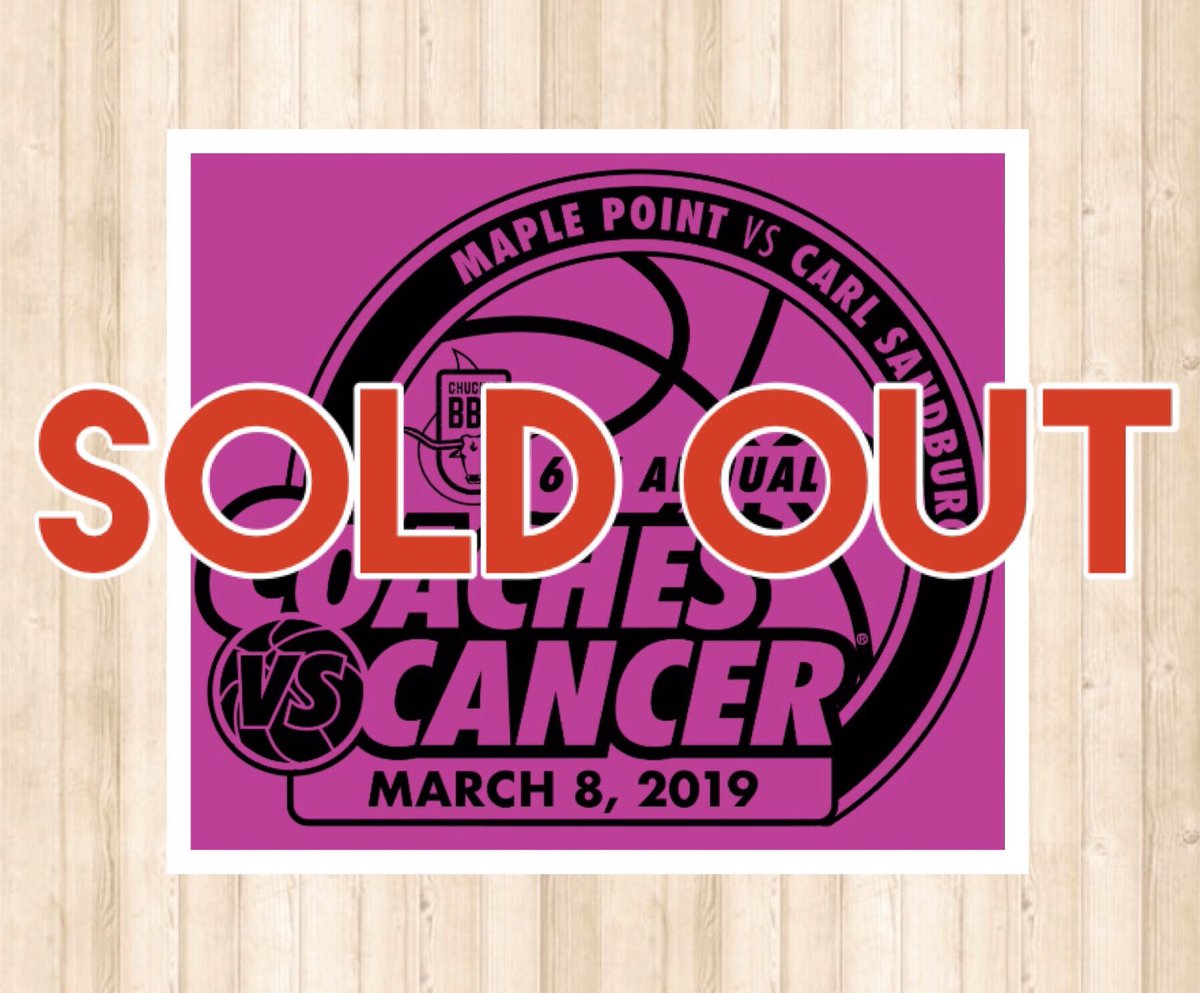 MaplePointSC's tweet photo. We are proud to announce that the 6th Annual Maple Point Student Council Coaches vs. Cancer Night presented by @Chucks_BBQ is Sold Out. #CRUSHCANCER @PhillyCvC @Neshaminy_SD @PhilMartelliSJU @JayPNTA @Neshaminyhoops @NeshGirlsHoops @MP_MrSokol @CoachesvsCancer https://t.co/D64vXTuIMK
